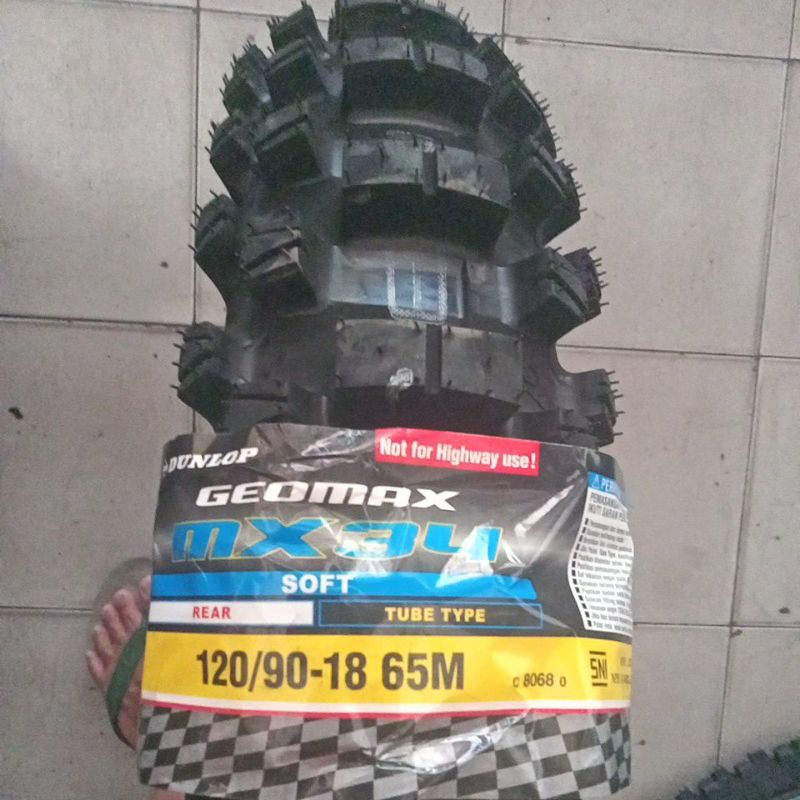 ban trail Dunlop geomax mx34 ring 18 ukuran 120-90/18