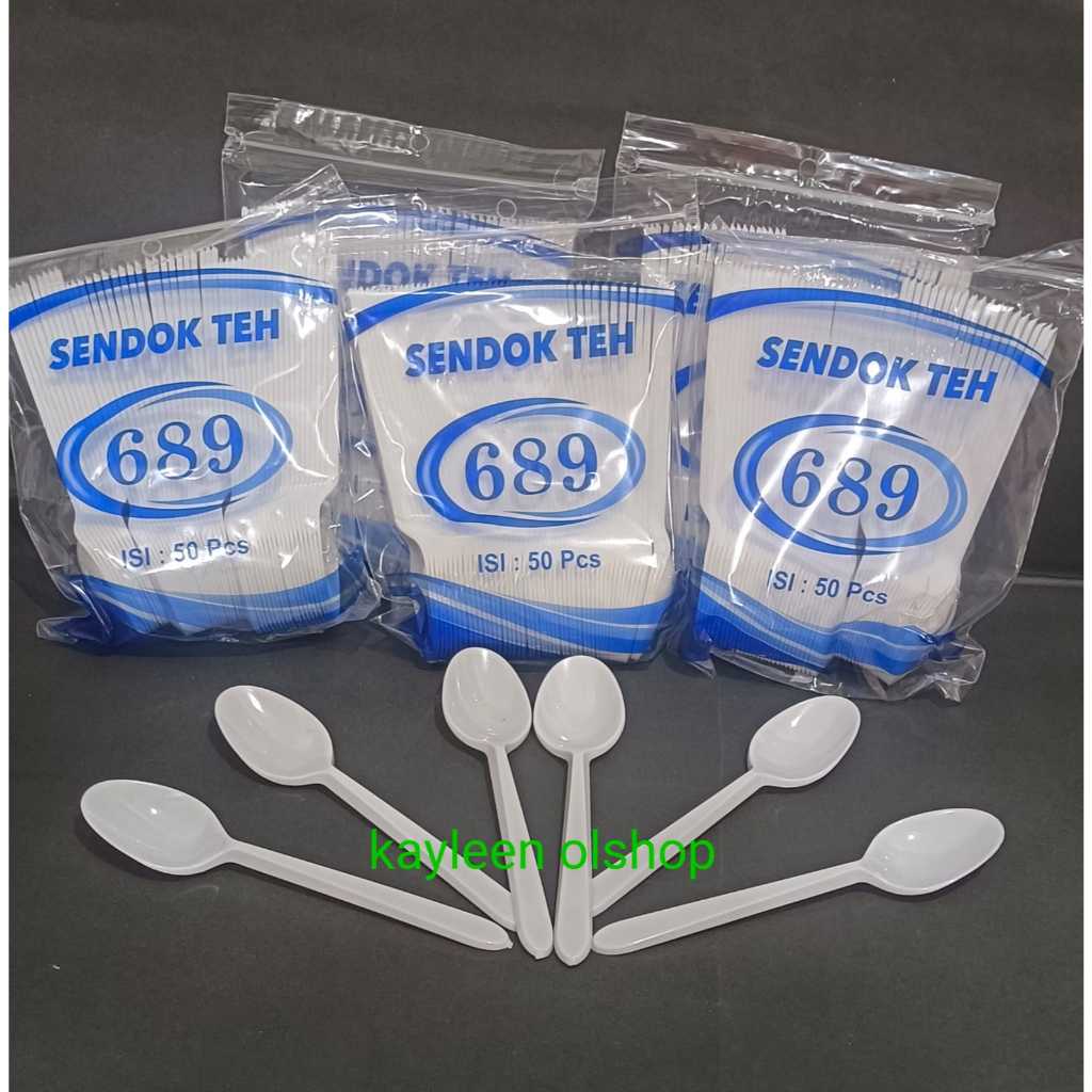 Sendok Teh Sendok Teh Putih Susu isi 50 pcs