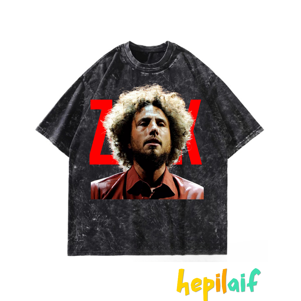 Kaos Vintage Zack de la Rocha RATM - Inside Out| Premium Cotton | Hitam & Washed Oversize