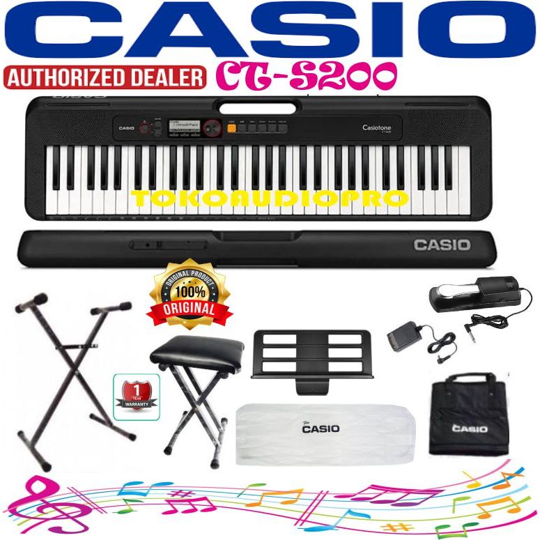 Keyboard Casio CTS200 Keyboard Paket Casio CTS-200 Casiotone CT-S200