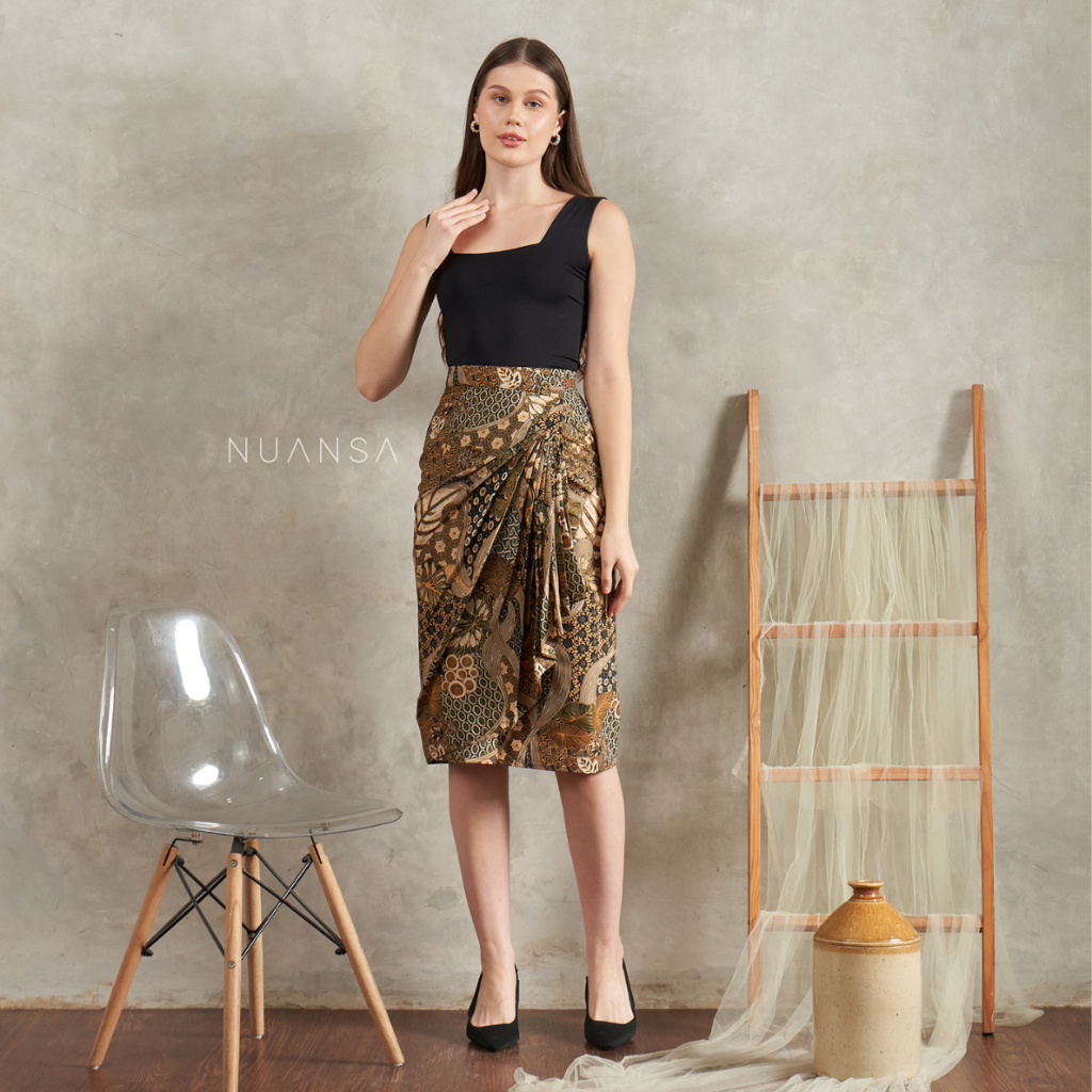 NUANSA - Rok Lilit Batik Midi Bahan Premium Silk