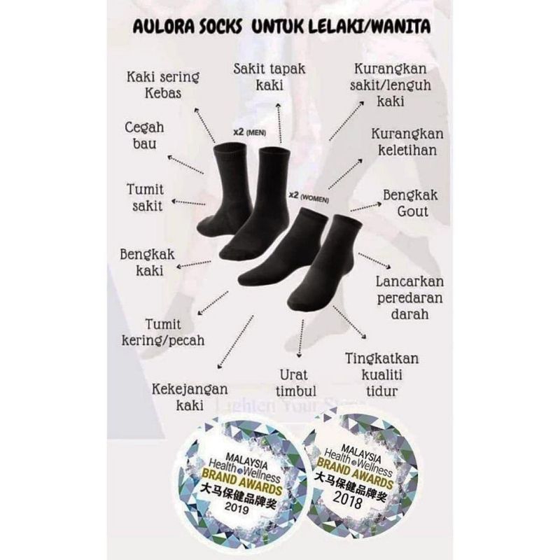 Aulora sock women kaos kaki kesehatan wanita