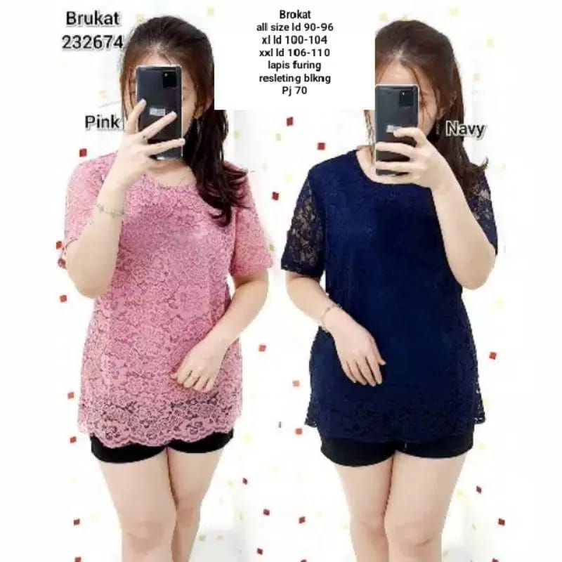 BAJU BROKAT KEBAYA MODERN // Atasan wanita modern // bluse brokat model terbaru