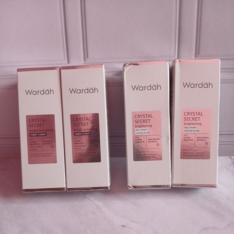 Wardah crystal secret day cream dan night cream