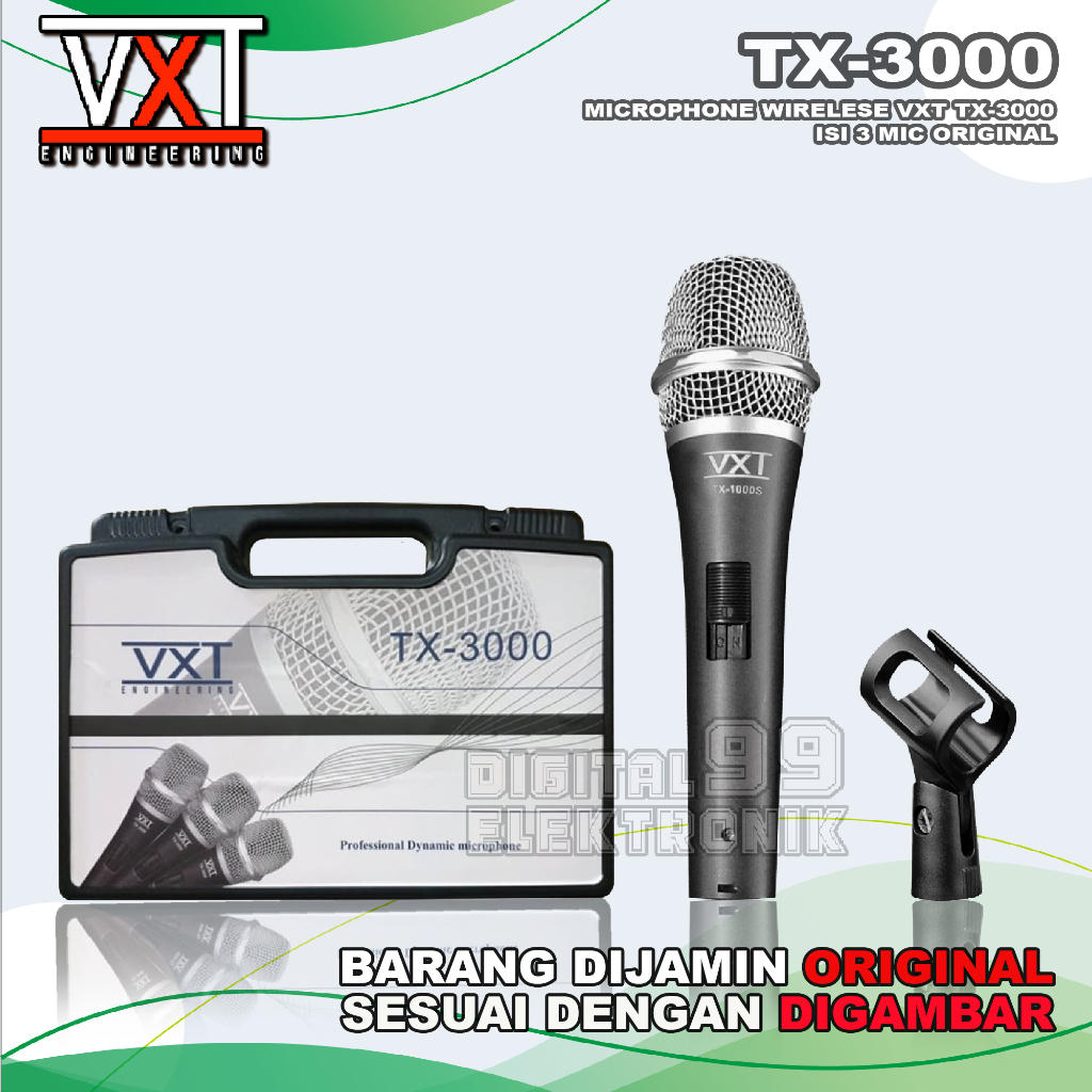 Microphone Mic Wire Kabel VXT TX-3000 | TX3000 Isi 3 Mik Original