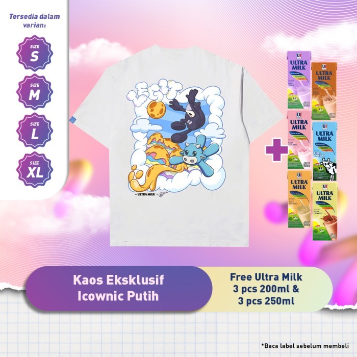 

Ultra Milk Icownic Collector Series - Kaos Eksklusif Icownic Putih - Free Ultra Milk 250 ml