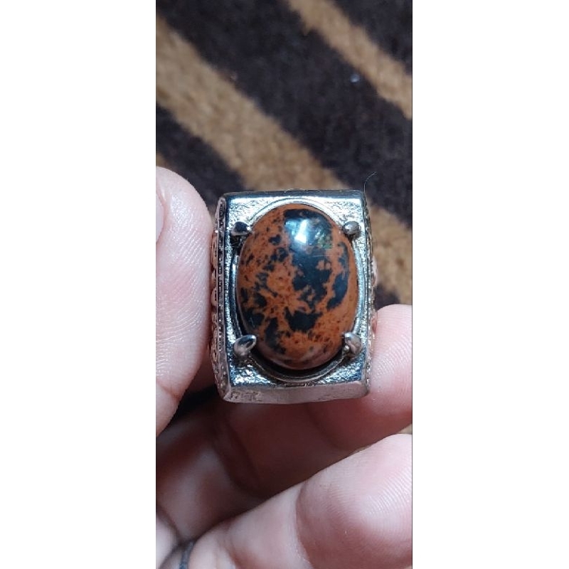 Cincin Pria Batu Akik Alam Asli Natural Nagasui Big Jumbo