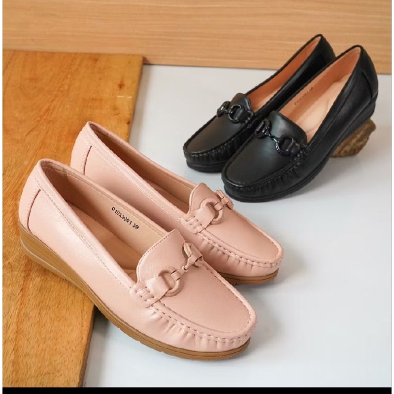 Gabino Sepatu Wanita Wedges Moccasin Slip On Casual Felic - O1DA3001