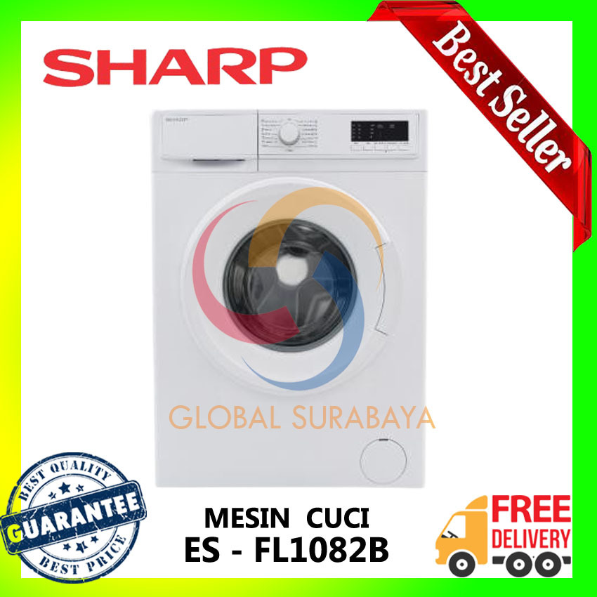 MESIN CUCI SHARP FRONT LOADING 8KG ES-FL1082B / ES FL 1082B