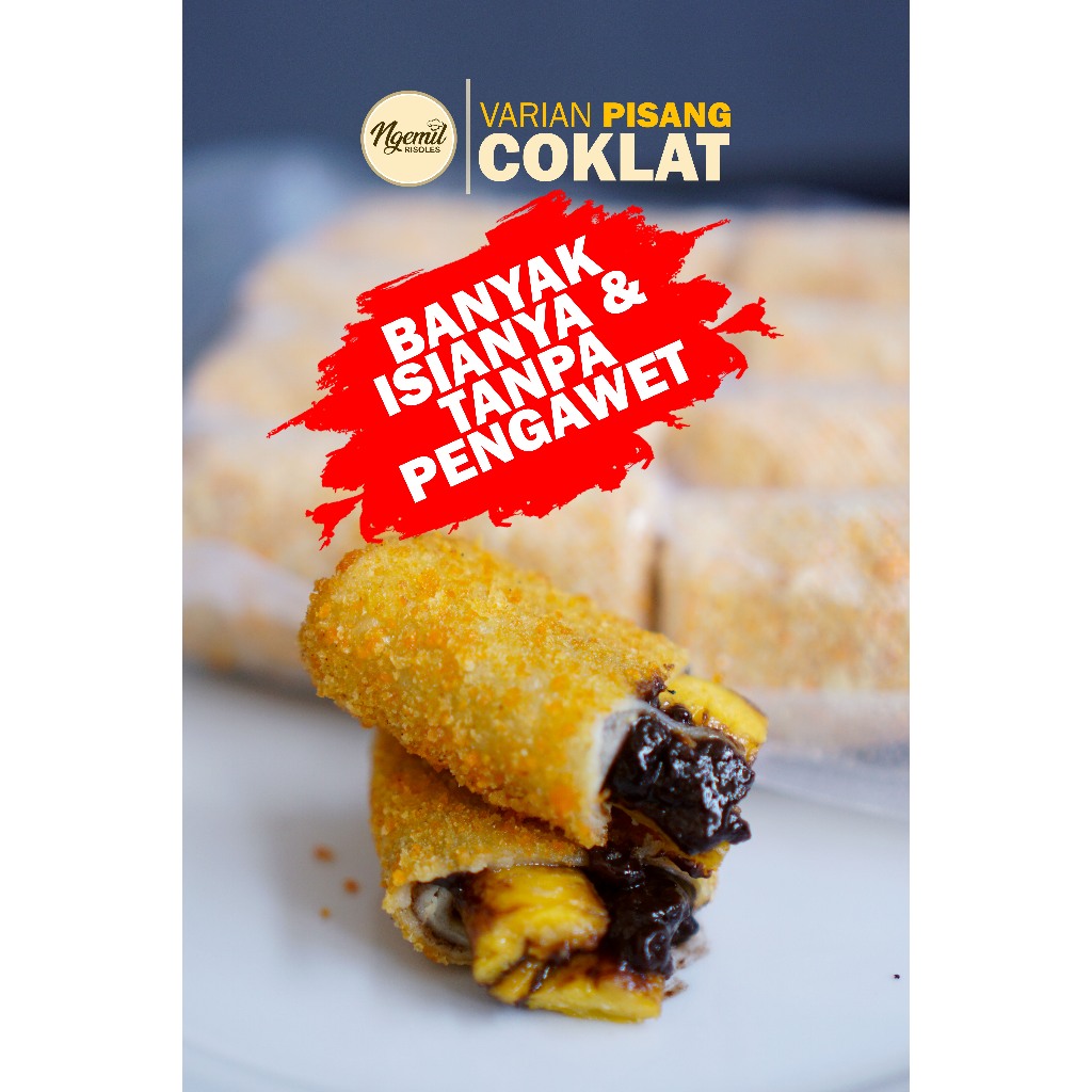 Risoles Frozen isi Pisang Coklat Lumer