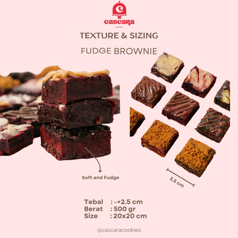 Cascara Cookies - Kue Mini Fudgy Brownies Ulang Tahun Cokelat Full Mix 9 Topping Coklat Keju 10cm