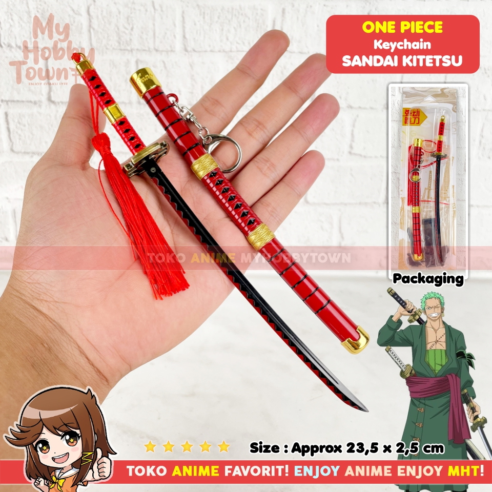 Gantungan Kunci Keychain One Piece Pedang Roronoa Zoro Sandai Kitetsu