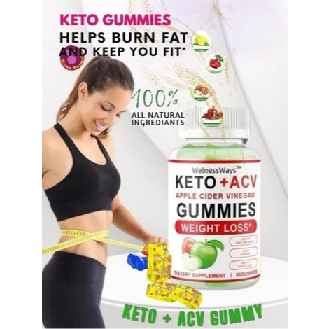 Wellness Way Keto + ACV Gummy Weight Loss and Burn Fat Natural Way