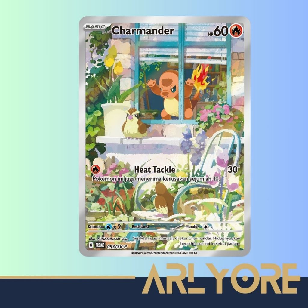 Pokemon TCG Indonesia Charmander AR 093/SV-P Harta Berkilau Promo Indonesia