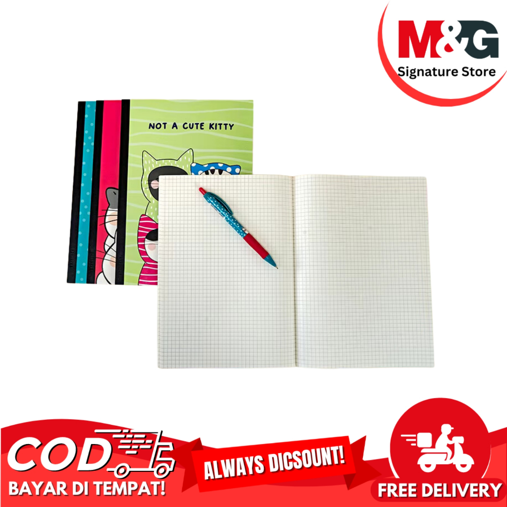 

Buku Kotak Kecil Notebook Grid B5 M&G So Many Cat #APYJRZ06 Note Book Soft Cover So Many Cat