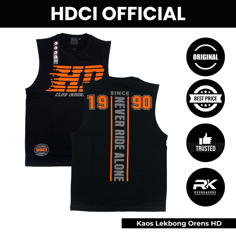Kaos Lekbong Orens Harley Davidson Club Indonesia 100% Authentic