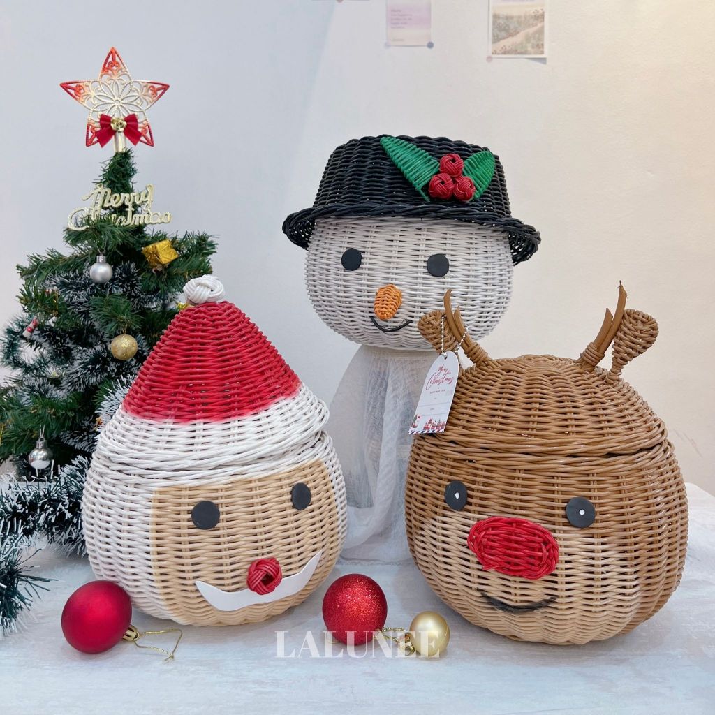 

Keranjang Rotan Hampers Natal - Keranjang Natal - Christmas Basket - Packaging Hampers Natal