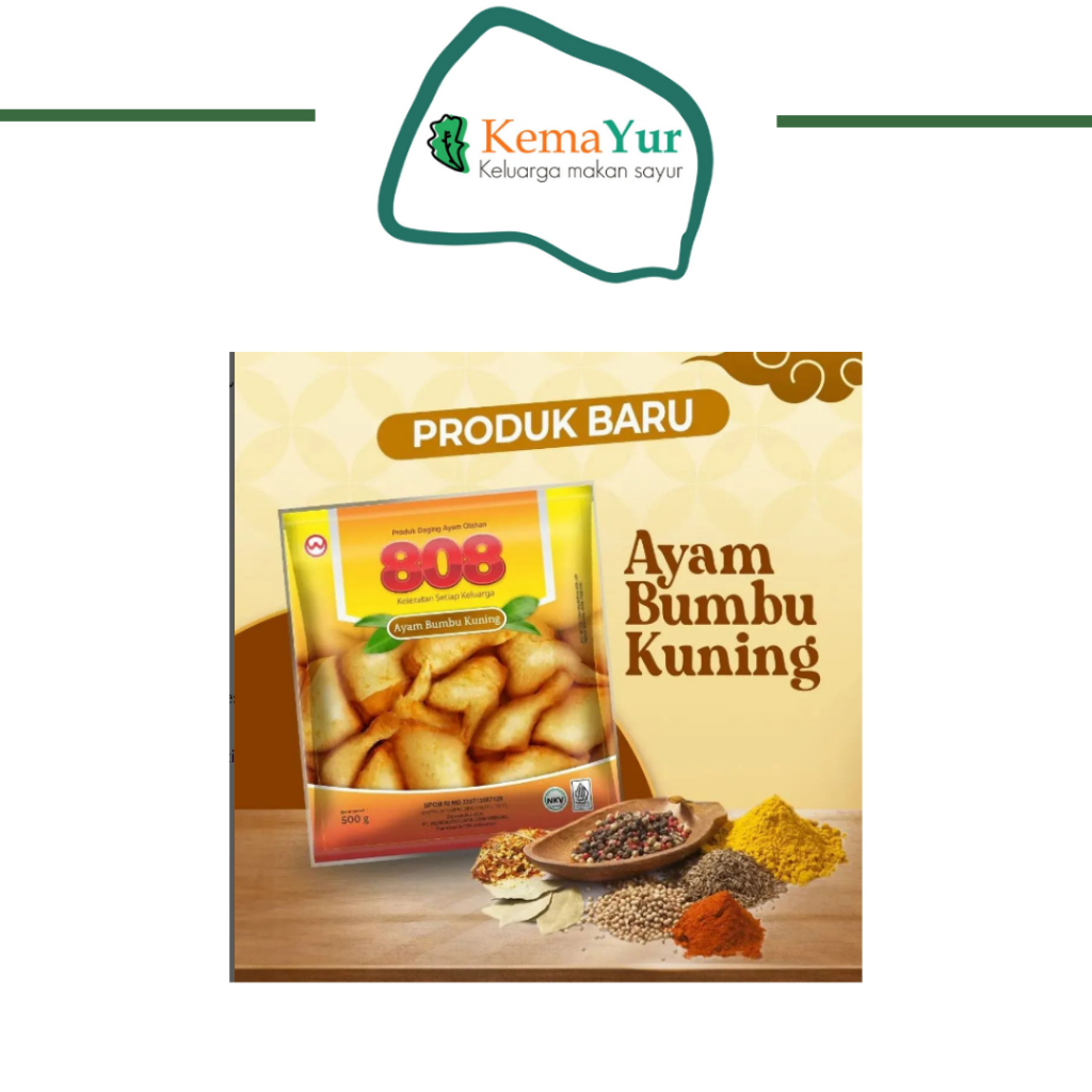 

FROZEN 808 AYAM BUMBU KUNING 500GR