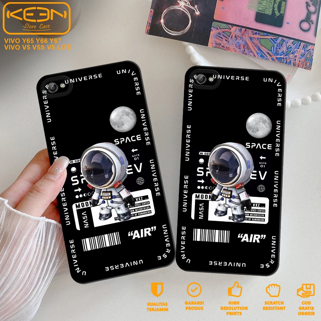 Case Hp Vivo Y65 Y66 Y67 - Casing Hp Vivo Y65 Y66 Y67 Motif Astronot - Case Procamera - Softcase Hp 