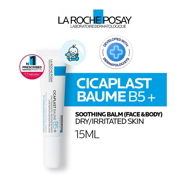 La Roche Posay Cicaplast Baume B5+ Soothing Balm 15ml- Krim Kulit Kering/ Iritasi Ringan Wajah/ Bada