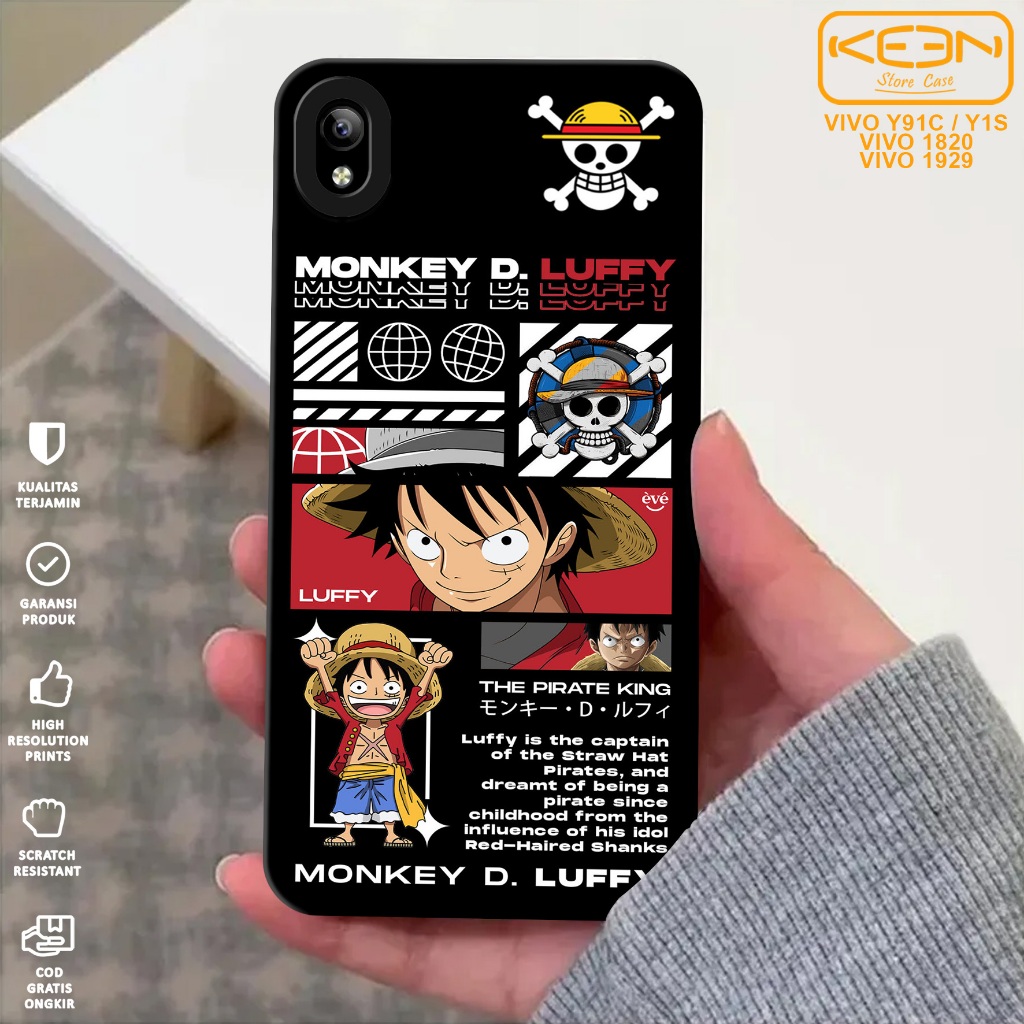 Case Hp Vivo Y91C/Vivo Y1S - Casing Hp Vivo Y91C/Vivo Y1S Motif One Piece - Case Procamera - Softcas