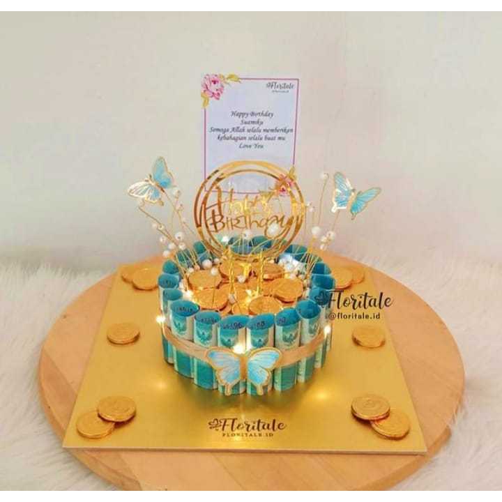 [READY] Mini Money Cake // Uang asli Pecahan 50k & 100k