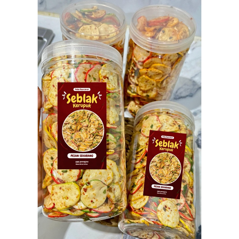 

kerupuk seblak pedas daun jeruk