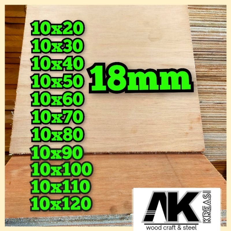 Multiplek / plywood potongan tebal 18mm