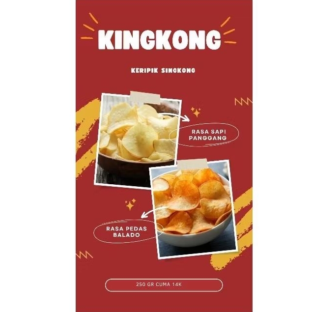 

KERIPIK SINGKONG ANEKA RASA, TERSEDIA RASA SAPI PANGGANG, PEDAS BALADO KEMASAN 250GR