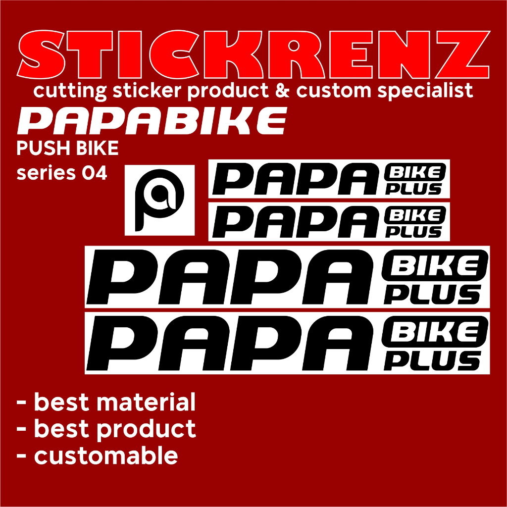 Cutting Sticker Push Bike Papa Bike 04 Custom