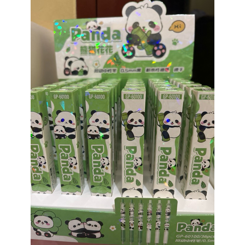 

1 BOX PEN BB PANDA ISI 36 green