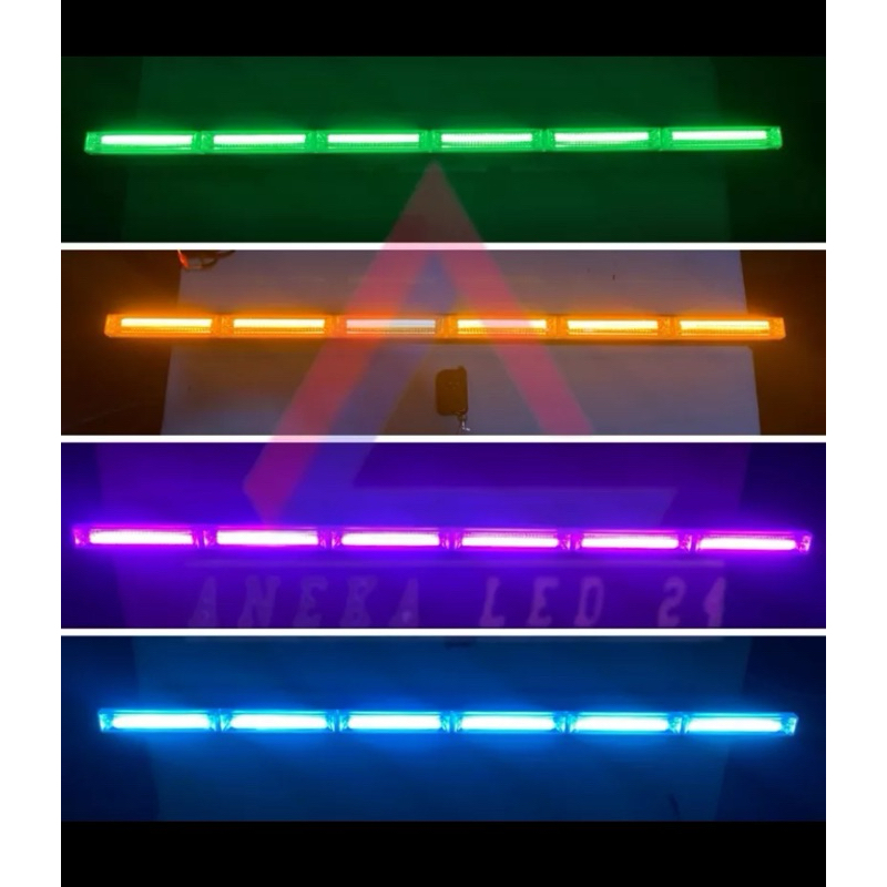 Lampu StroboRotator Lampu Led Bar Lampu Untuk Atap Mobil Bus Truk 9-36V Free Remote