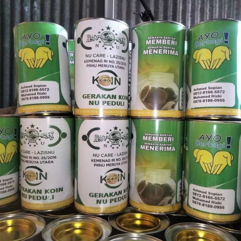 Celengan Kaleng Custom | Celengan Full Kaleng | Celengan Komunitas