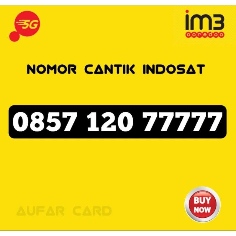 Nomor Cantik Indosat Ooredoo IM3 panca 77777 Ekor 77777