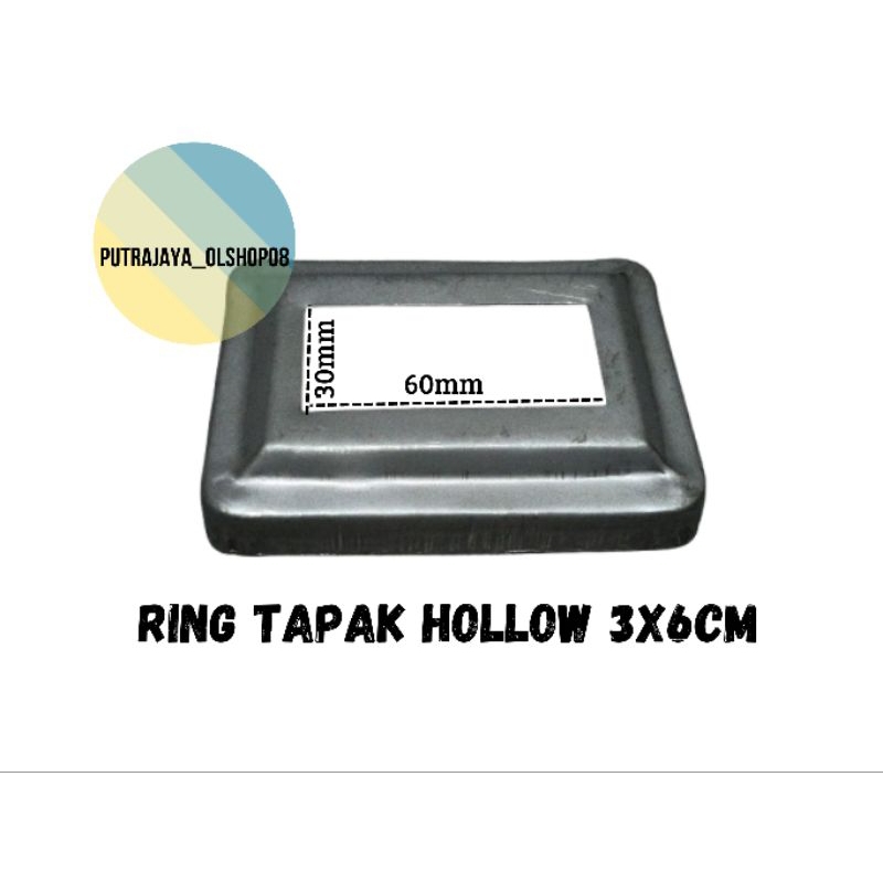 ring tapak plendes besi hollow 3x6cm