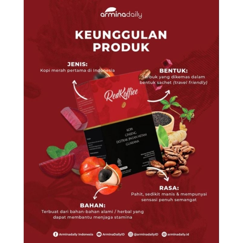 

Red Koffiee isi 10 sachet | red kopi | red coffiee ORIGINAL