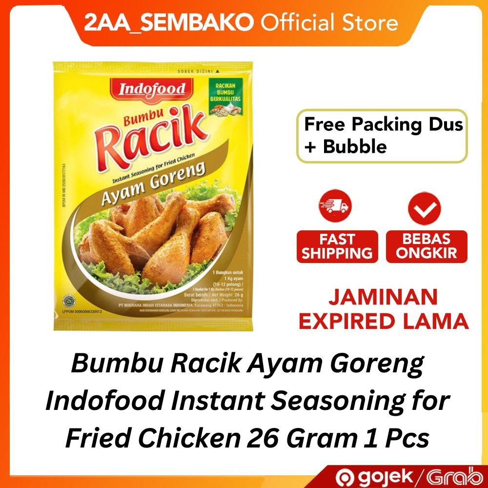 

Bumbu Racik Ayam Goreng Indofood Instant Seasoning for Fried Chicken 26 Gram 1 Pcs