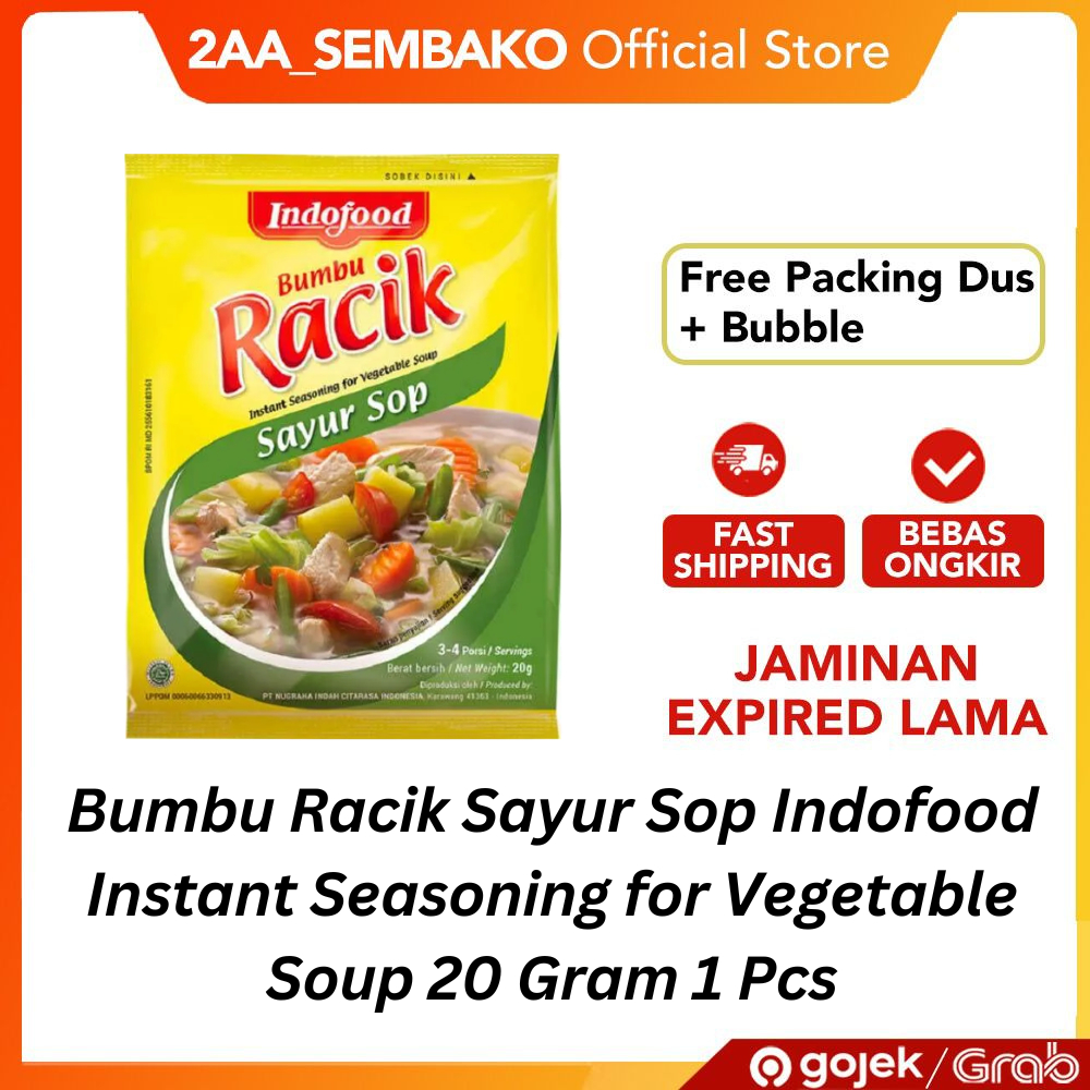 

Bumbu Racik Sayur Sop Indofood Instant Seasoning for Vegetable Soup 20 Gram 1 Pcs