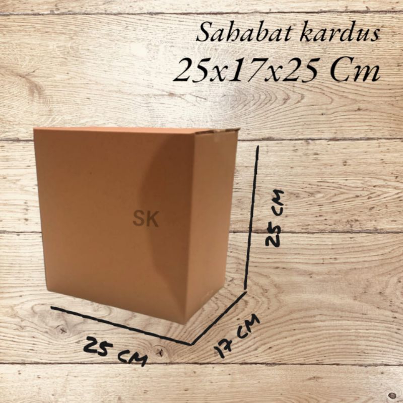 

kardus box Ukuran 25x17x25 cm single wall polos
