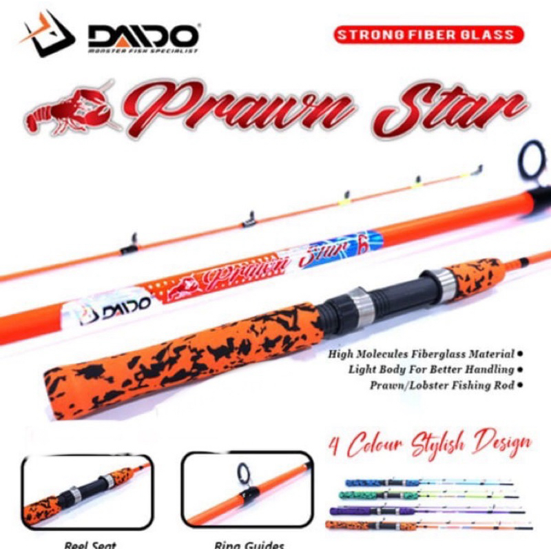 Pancing Udang Joran DAIDO PRAWN STAR 120 135 150cm 6kg Super Lentur Microfishing