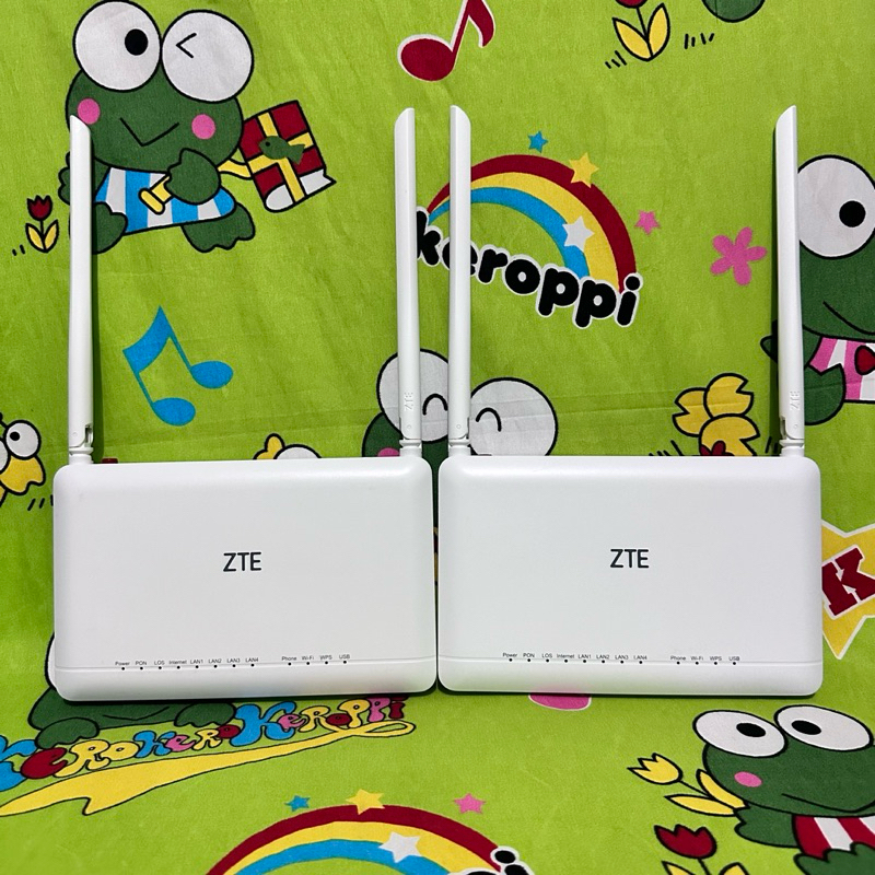 Router/wifi ZTE GPON ONT ZXHN F670L V3 DuaL band port ijo unit dan adaptor
