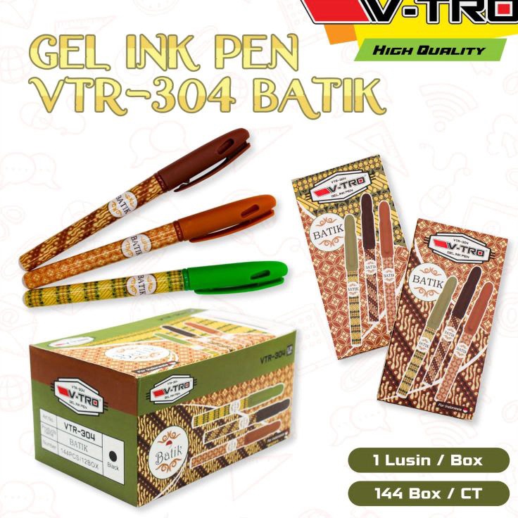 

Serbu Obral bolpen gel Vtro VTR 34 batik