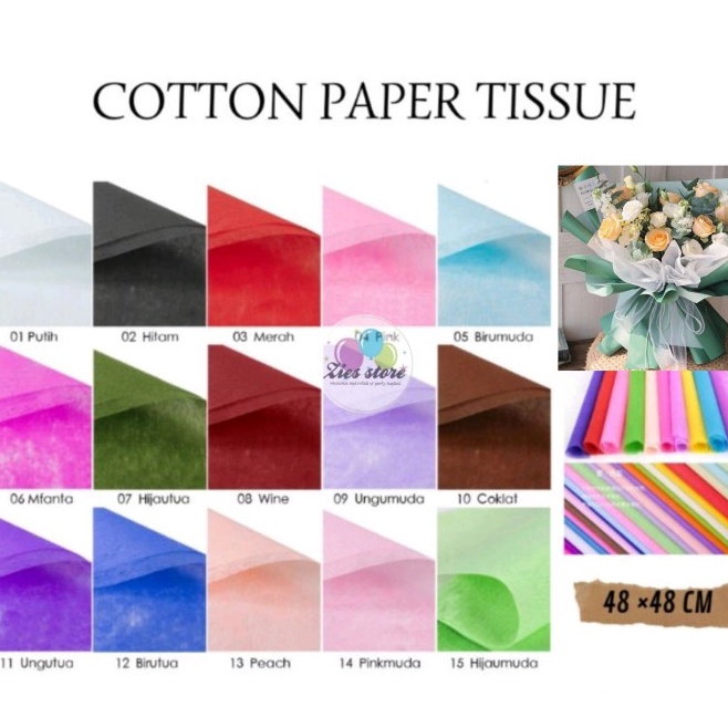 

Paling Puas 1PAK 3 PCS Kertas tissue buket bunga tissue cotton paper flower