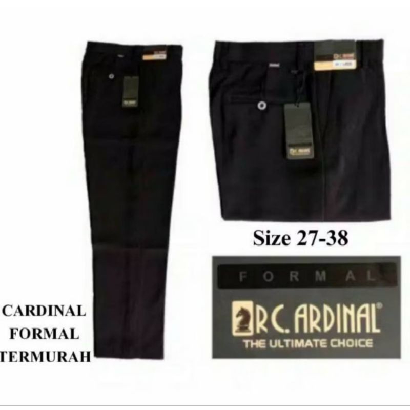 Celana Kain Cardinal Formal Pria 27 - 44 / Celana Kantor Pria Hitam