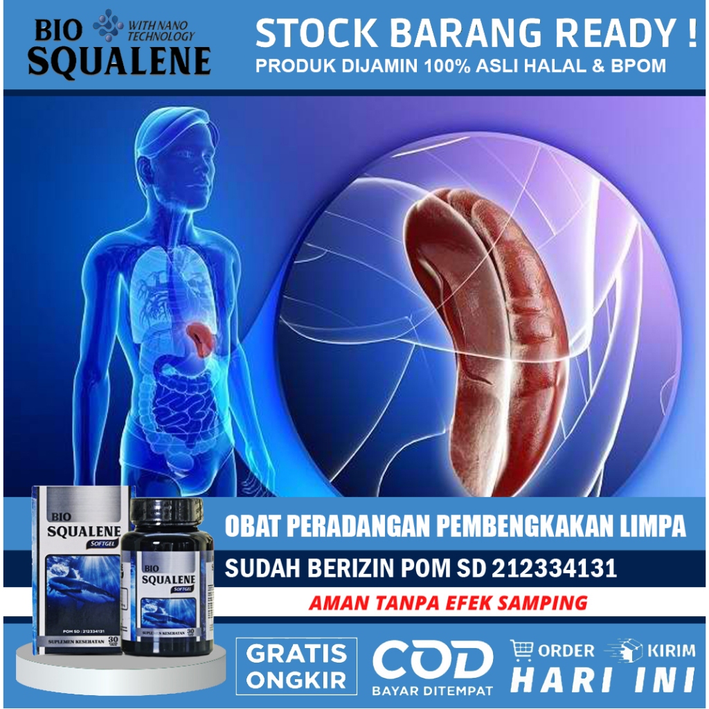 Obat Limpa Bengkak Pembengkakan Limpa Membesar Leukimia Limfoma Herbal Bio Squalene Softgel