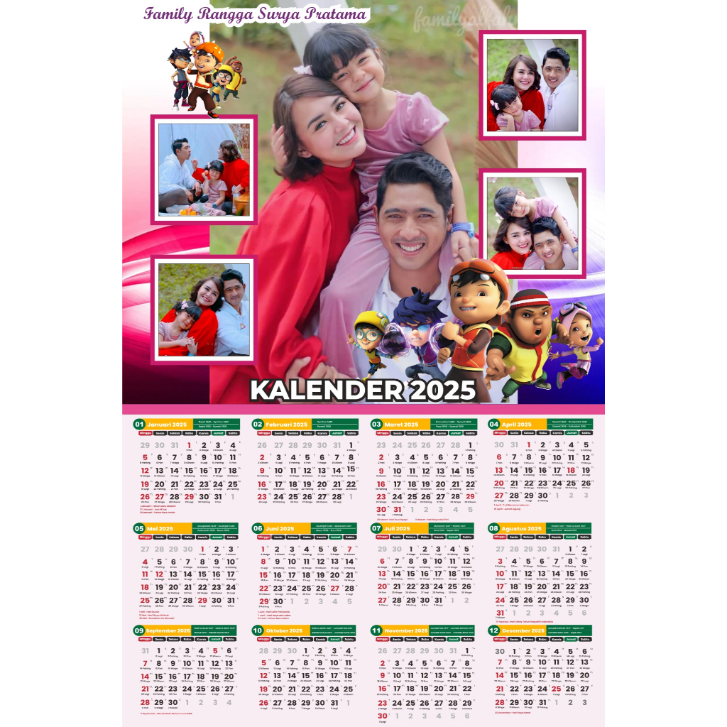 

kalender foto karakter