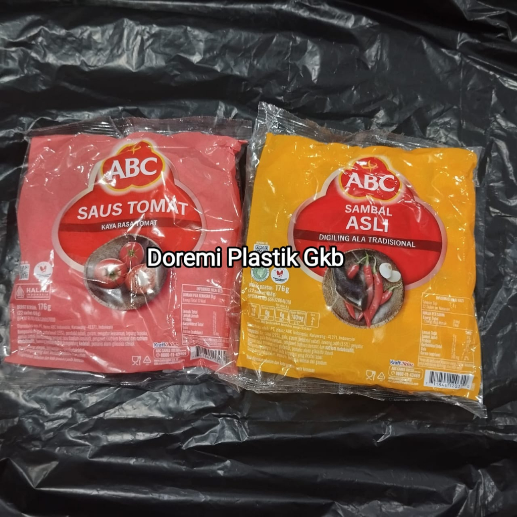 

ABC Sambal & Tomat Sachet 8Gr / ABC Sachet 1 Pack Isi 22 Pcs / Saus saos tomat sambel sachet