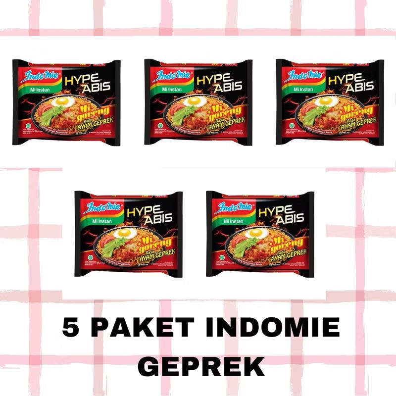 

ready indomie geprek, indomie goreng, mie instan