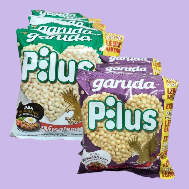 

Garuda PILUS Mie Goreng & Rendang Camilan 17gr (10 pcs/renceng)