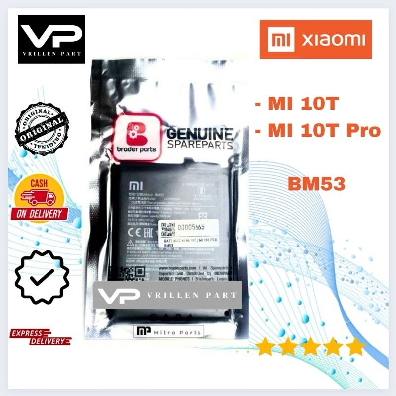 Baterai Xiaomi MI 10T / MI 10T Pro BM53 Braderparts